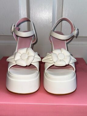 Sugar Thrillz Dolls Kill ‘CAREFREE MUSE’ Platform Heels Sandals White 9